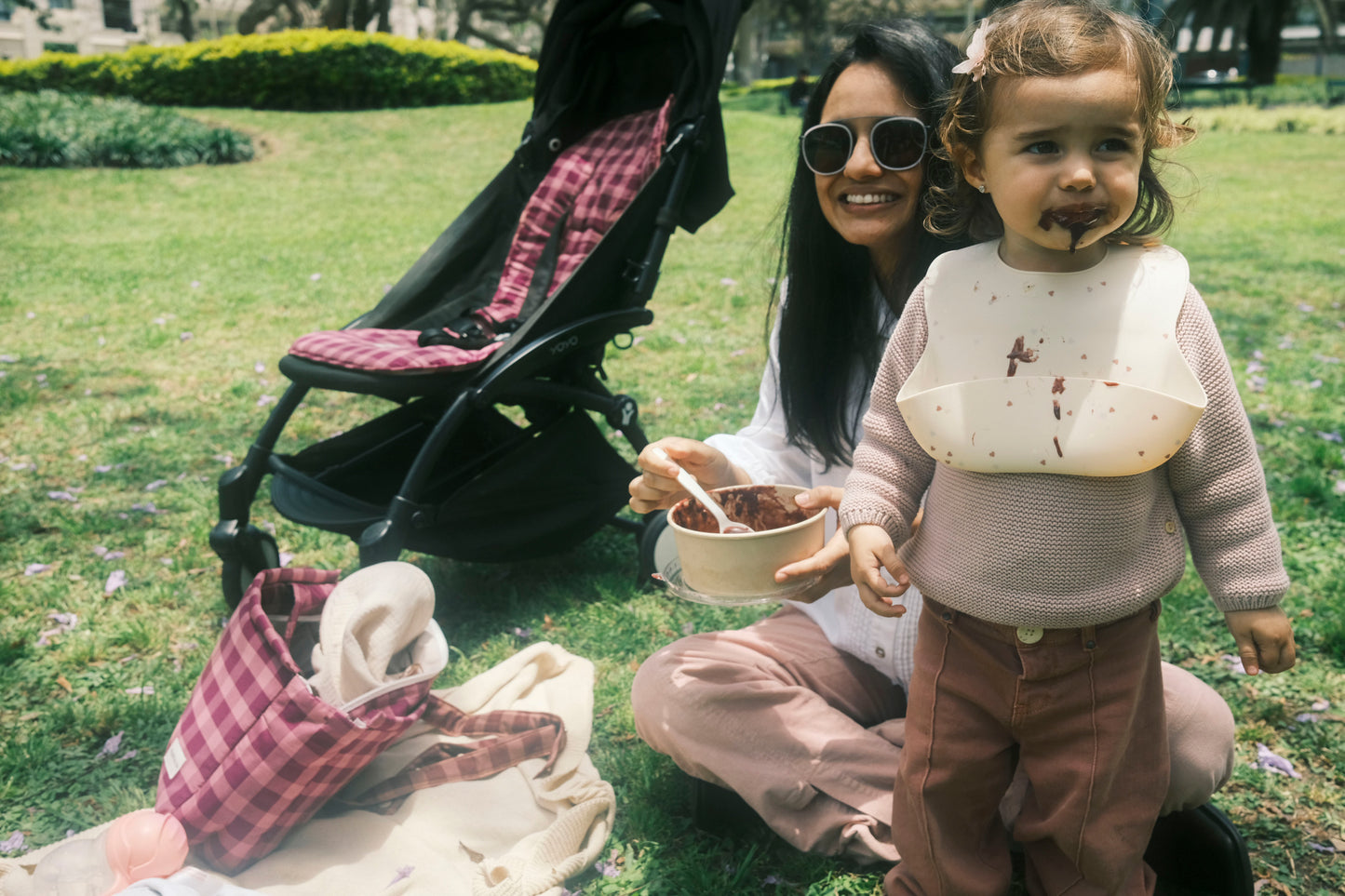 Bolso Compacto Vichy Berry