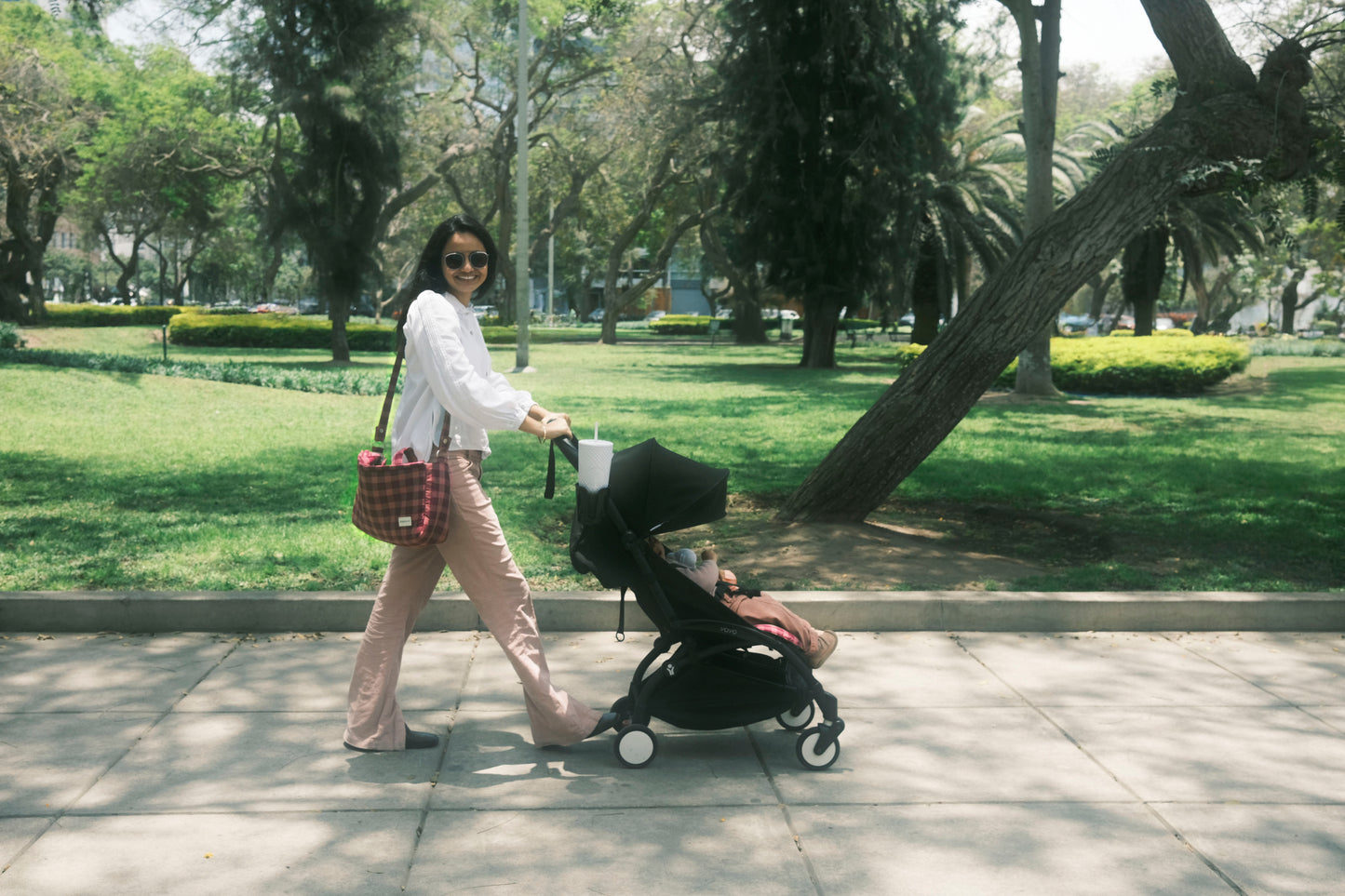 Bolso Compacto Vichy Berry