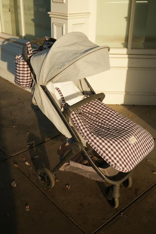 Saco para coche Vichy morado