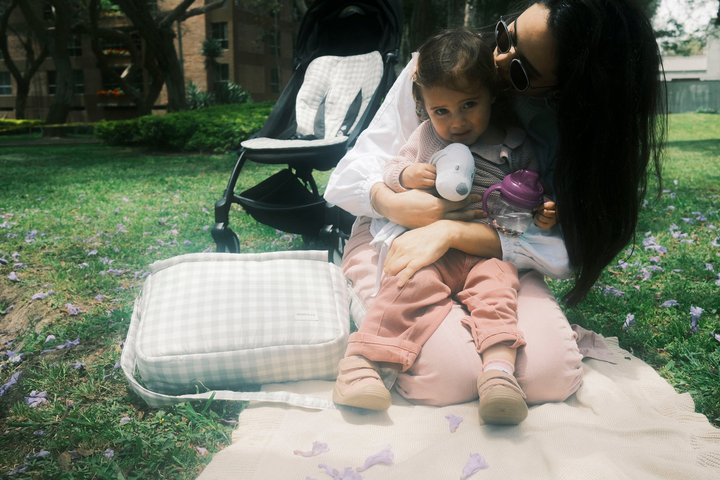 Colchoneta Vichy gris