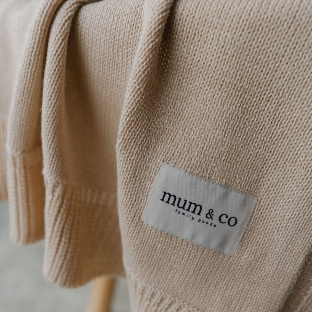 Manta Tejida Beige