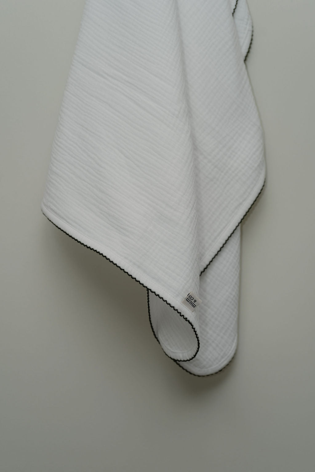 Manta Muselina Blanco & Verde