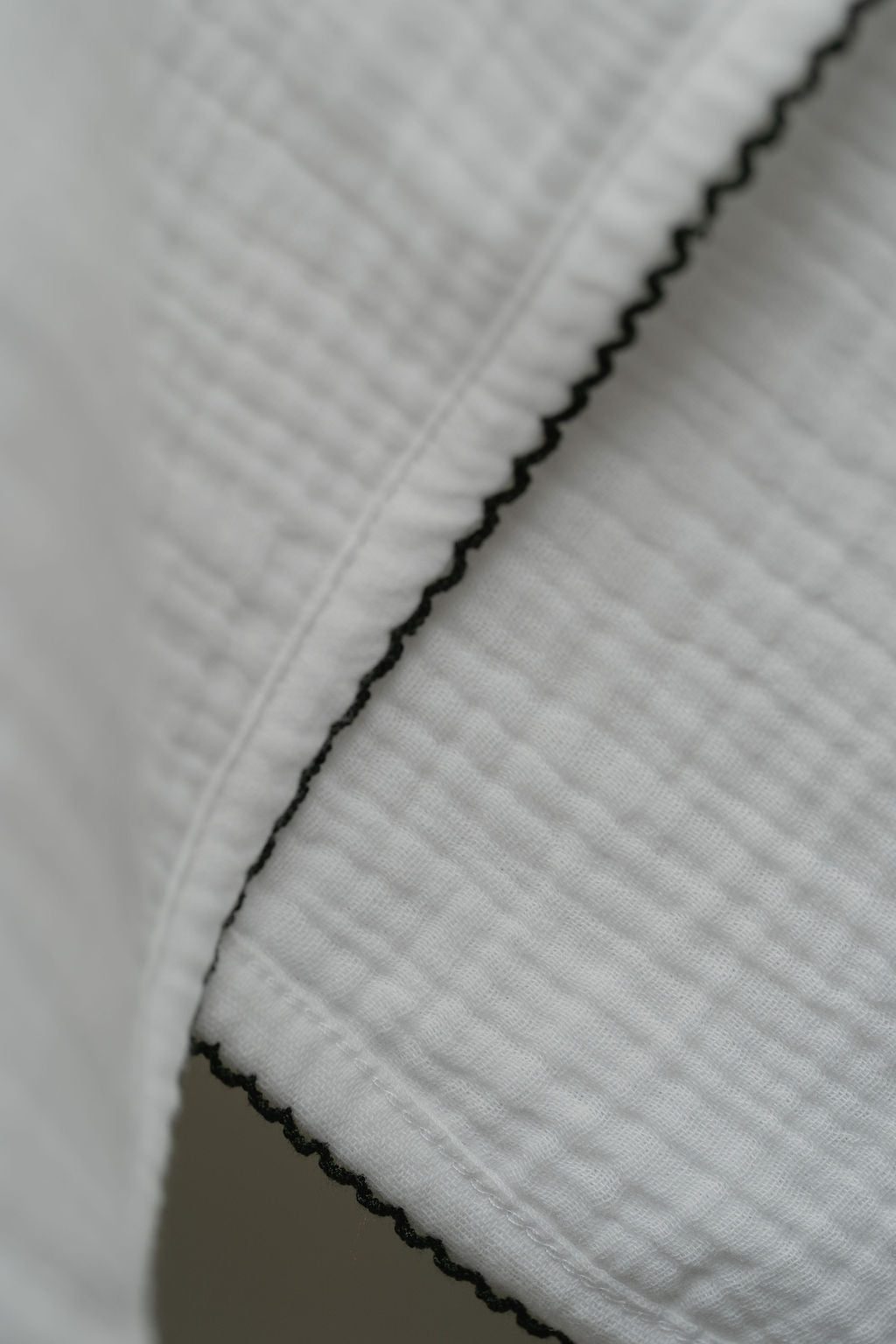 Manta Muselina Blanco & Verde